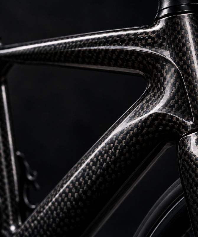Carbon fibre bike frame