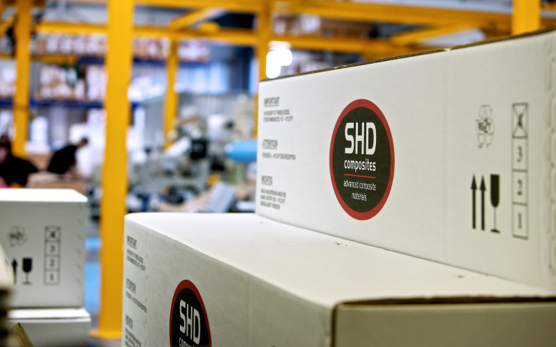 SHD Composite Materials in boxes